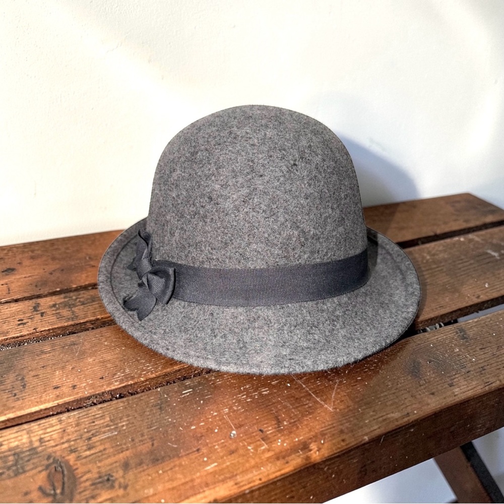 Goorin Bros NWT 100% Wool Women’s Gray Bow Tie Hat Size Small